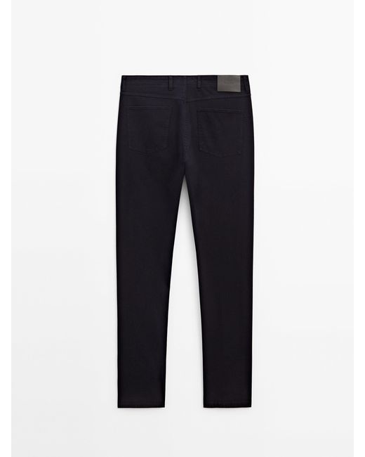 MASSIMO DUTTI Blue Relaxed Fit Denim Trousers for men