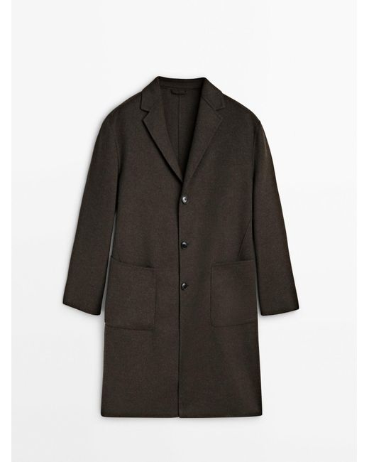 MASSIMO DUTTI Chesterfield-Mantel Aus Wollmischgewebe in Black für Herren