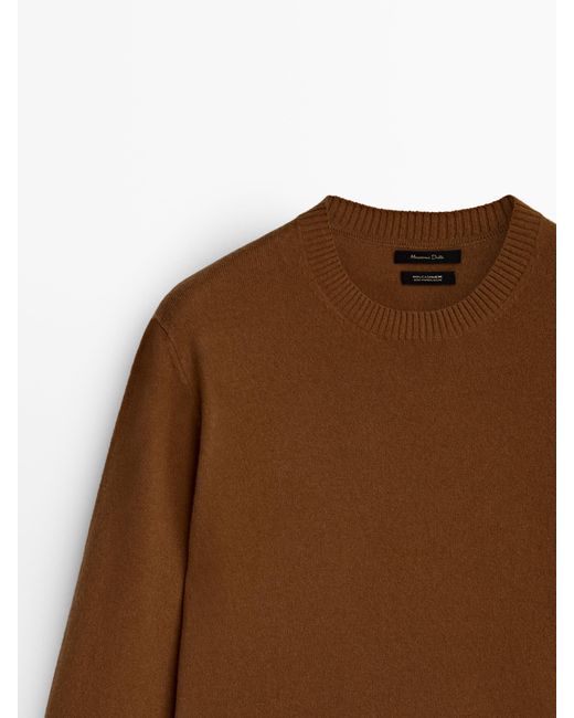 100% cashmere crew neck sweater - Massimo Dutti