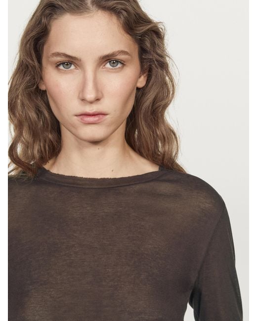 MASSIMO DUTTI Brown Shirt Aus 100 Baumwolle Mit Detail Am Kragen