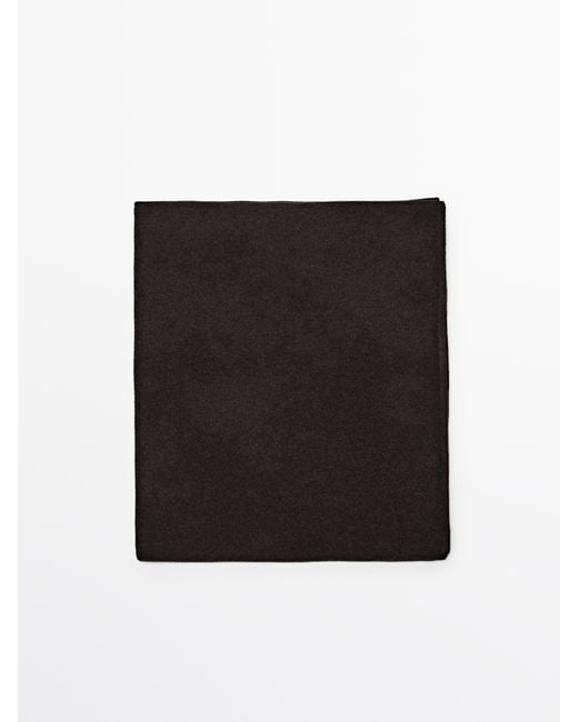 MASSIMO DUTTI Black 100% Cashmere Scarf