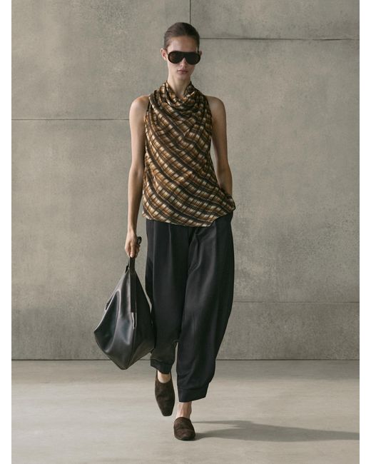 Top Fluide Drapé MASSIMO DUTTI en coloris Multicolor