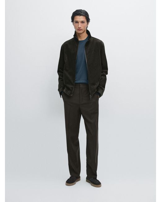 MASSIMO DUTTI Cordjacke Mit Stehkragen in Brown für Herren