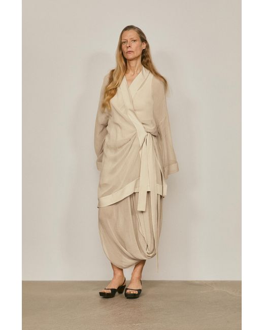 MASSIMO DUTTI Natural Flowing Textured Kimono