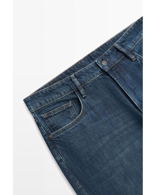 MASSIMO DUTTI Blue Tapered Fit Jeans for men
