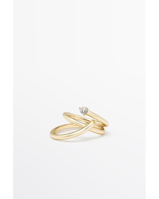 MASSIMO DUTTI Multicolor Shimmery Wide Volume Ring