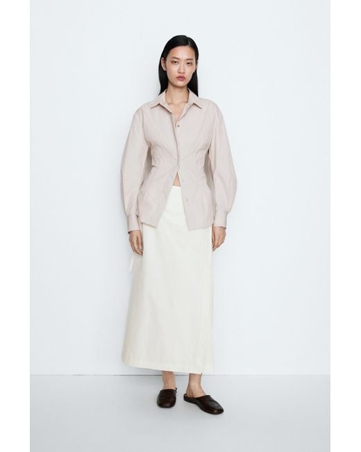 MASSIMO DUTTI White Shirt With Seam Details