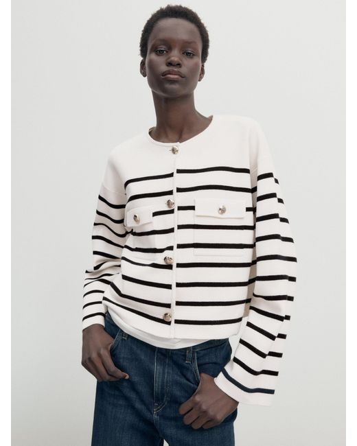 Knit cardigan deals with pockets
