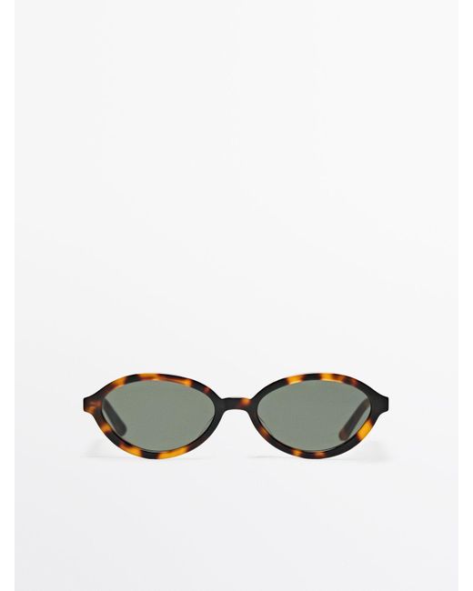 MASSIMO DUTTI Brown Sonnenbrille In Schildpattoptik - Braun - 01
