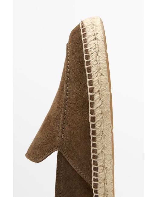 MASSIMO DUTTI Natural Leather Espadrilles With Moc Toe for men