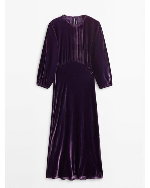 Massimo dutti velvet clearance dress
