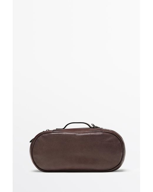 Nécessaire Ovale di MASSIMO DUTTI in Brown