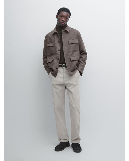 Giacca di MASSIMO DUTTI in Gray da Uomo