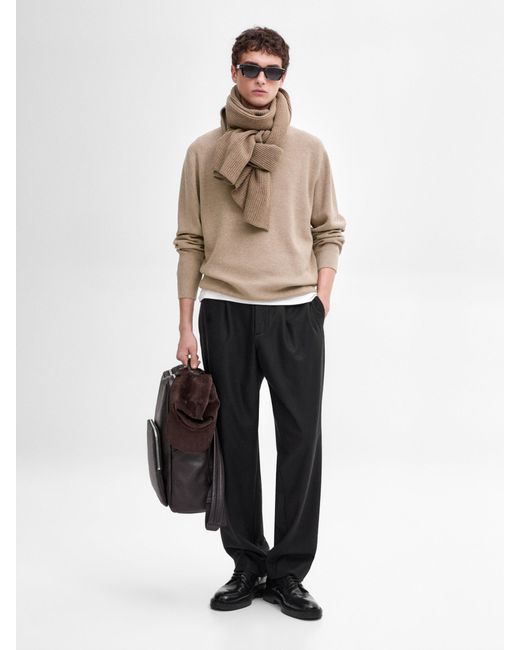 Maglia Con Mezzo Collo di MASSIMO DUTTI in Natural da Uomo