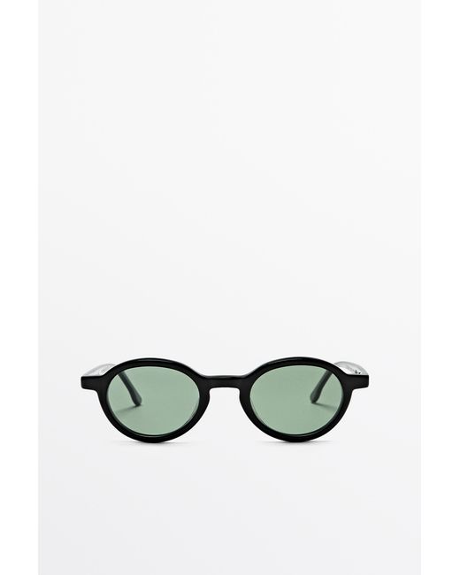 MASSIMO DUTTI Brown Small Round Sunglasses