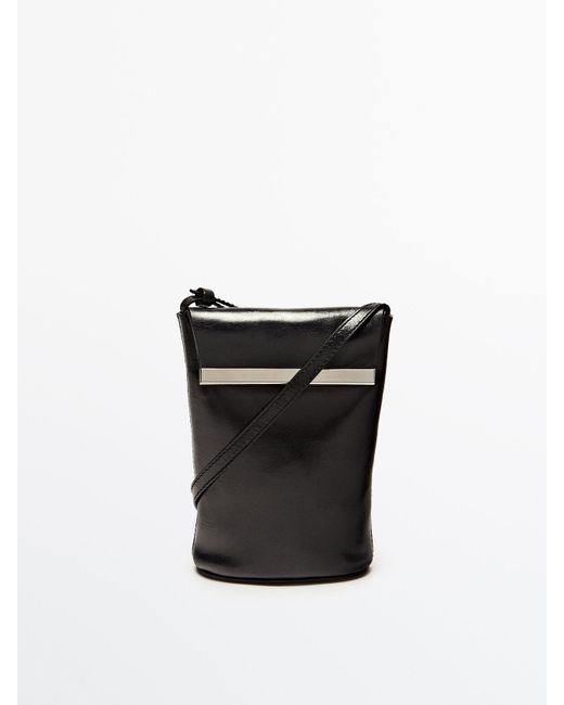 MASSIMO DUTTI Leather Mini Crossbody Bag Limited Edition in Black Lyst