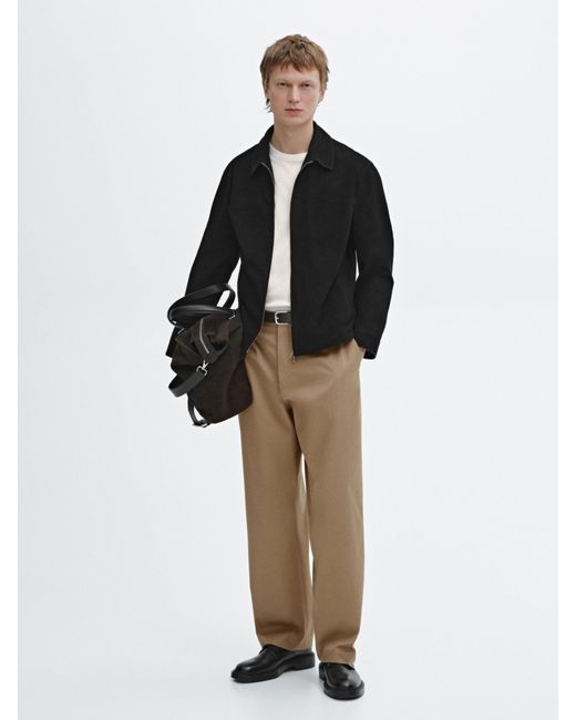 MASSIMO DUTTI Hose Im Relaxed-Fit Aus 100 Baumwollserge in Natural für Herren