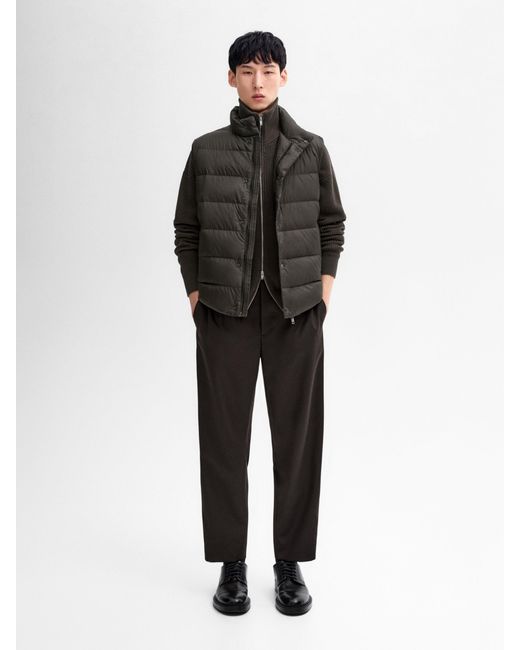 MASSIMO DUTTI Black Down Puffer Gilet for men