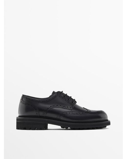 MASSIMO DUTTI Brogue-Schuhe St. Moritz in Black für Herren