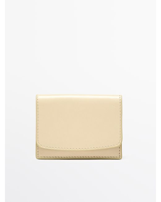 MASSIMO DUTTI Natural Nappa Leather Wallet