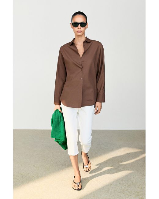 MASSIMO DUTTI Multicolor Cotton Poplin Shirt