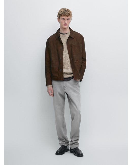 Giacca Worker di MASSIMO DUTTI in Brown da Uomo