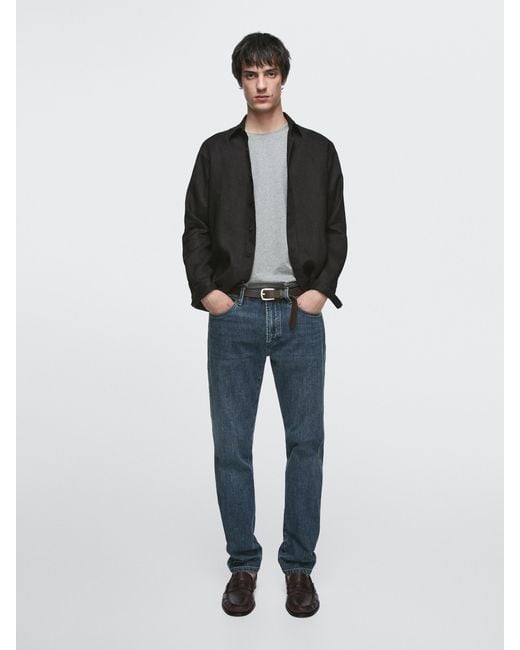MASSIMO DUTTI Blue Jeans Slim Fit for men