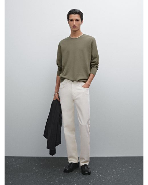 Jersey Punto Con Algodón MASSIMO DUTTI de hombre de color Gray