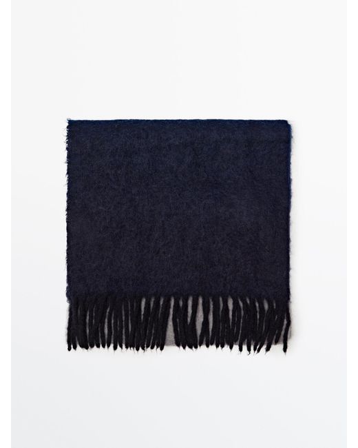 MASSIMO DUTTI Ombré Scarf With Fringe Detail in Blue Lyst