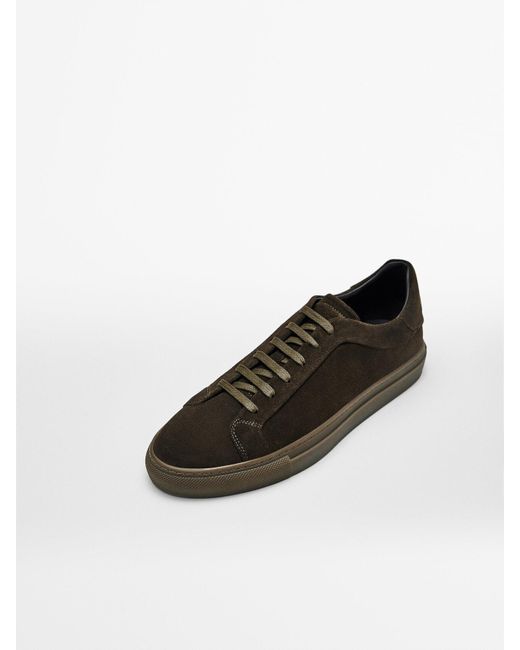 khaki suede trainers