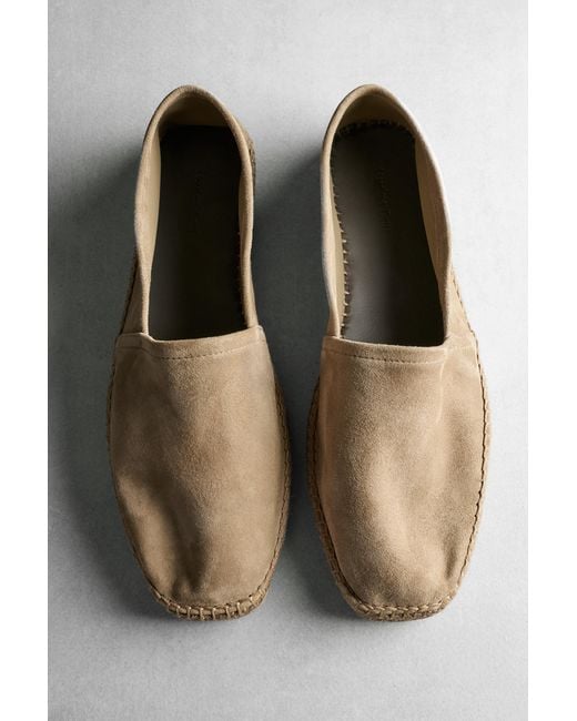 MASSIMO DUTTI Natural Leather Espadrilles for men