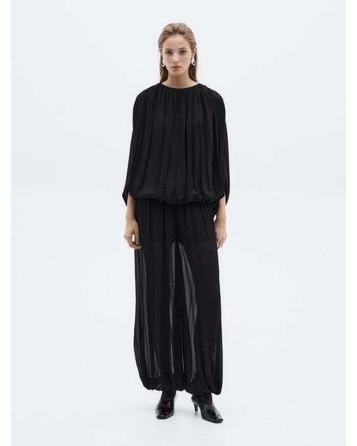 MASSIMO DUTTI Black Sarouel Trousers