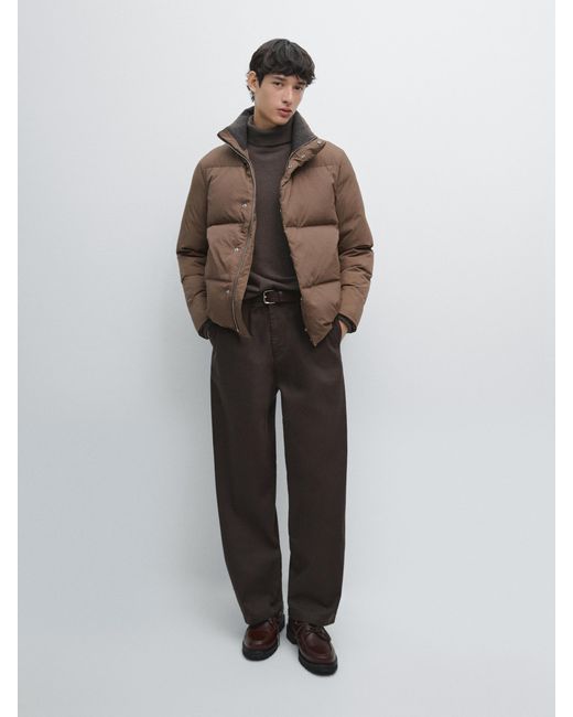 MASSIMO DUTTI Multicolor Water-Repellent Puffer Jacket for men