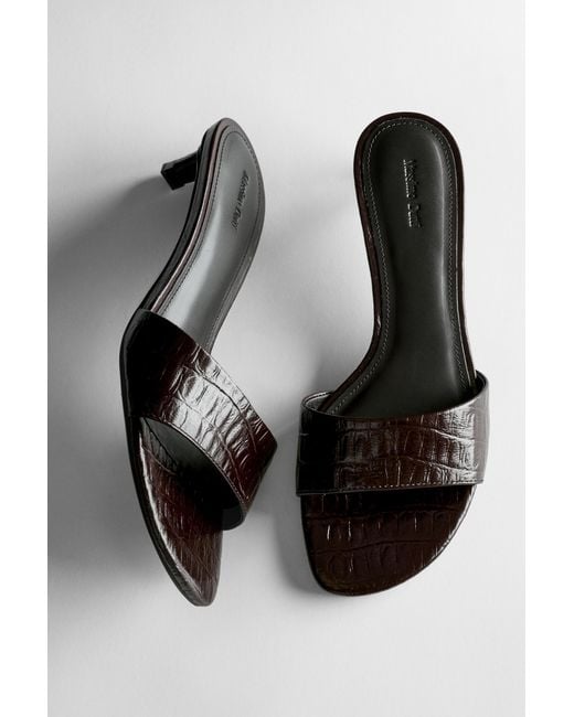 MASSIMO DUTTI Black High-Heel Sandals