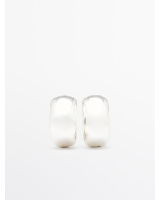 Pendiente Roca Pequeños MASSIMO DUTTI de color White