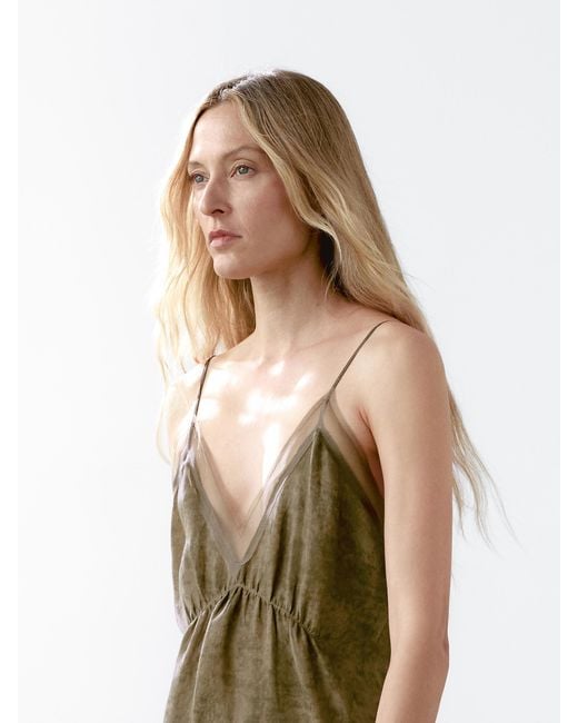 green emerald velvet dress MASSIMO DUTTI.Bottle green dress S.36 – Hibuy market main image 1