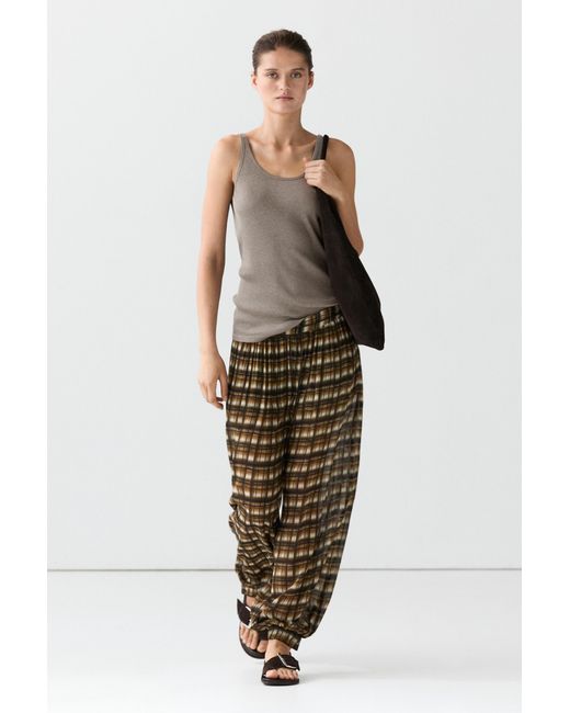 MASSIMO DUTTI Multicolor Flowing Sarouel Trousers