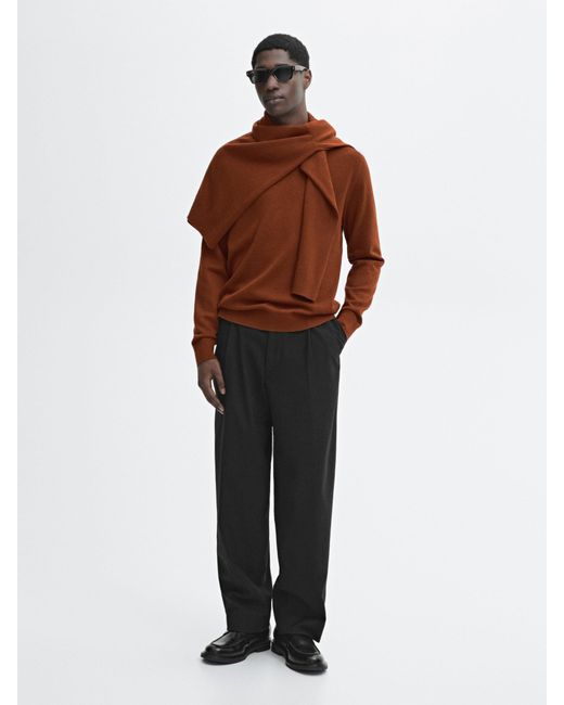 MASSIMO DUTTI Strickpullover Aus Baumwollmischgewebe in Brown für Herren