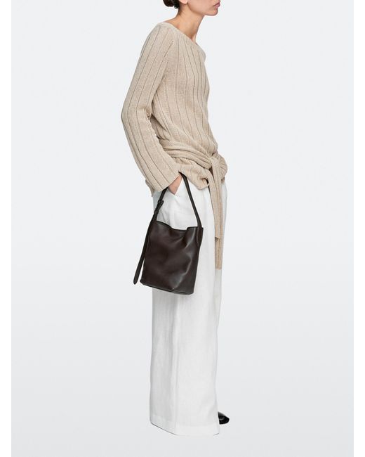 Mini Borsa A Secchiello di MASSIMO DUTTI in White