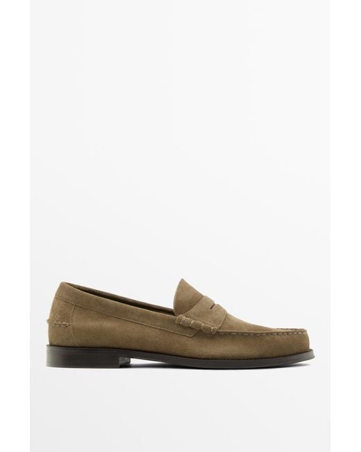 MASSIMO DUTTI Natural Penny Loafers for men