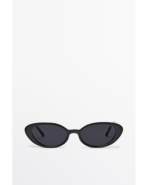 MASSIMO DUTTI White Narrow Sunglasses