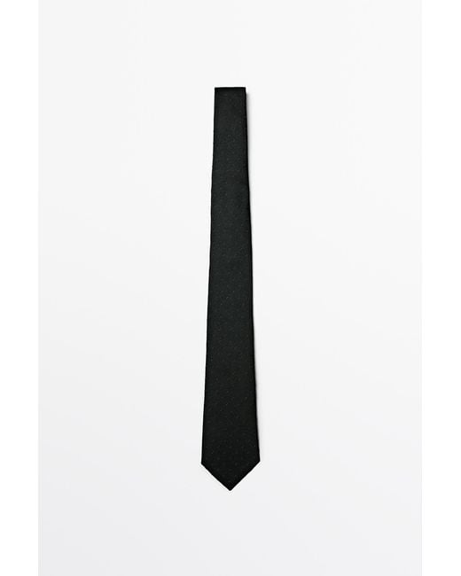 Corbata 100% Seda MASSIMO DUTTI de hombre de color Black