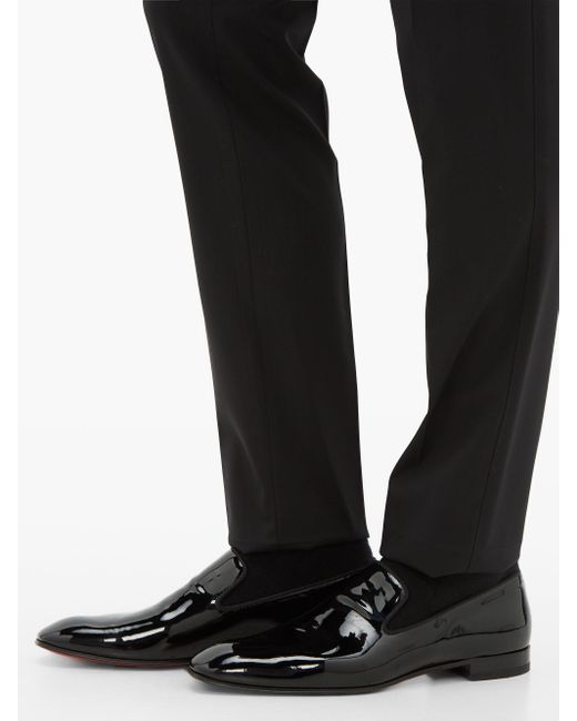 Christian Louboutin Dandelion Patent-leather Loafers in Black for Men ...