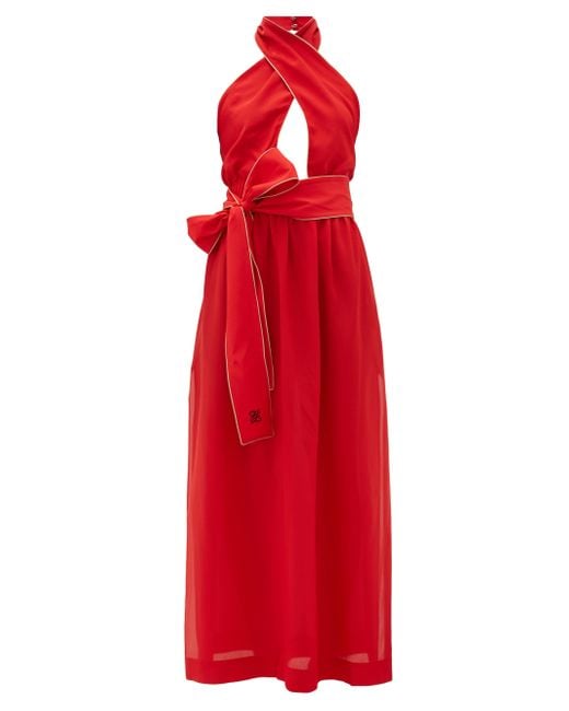 fendi red dress
