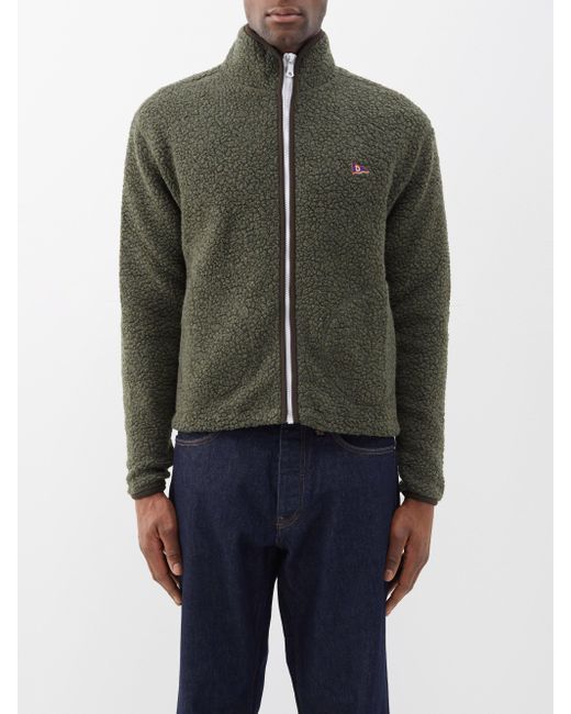 Drake's Bouclefleece Jacket in Green for Men Lyst