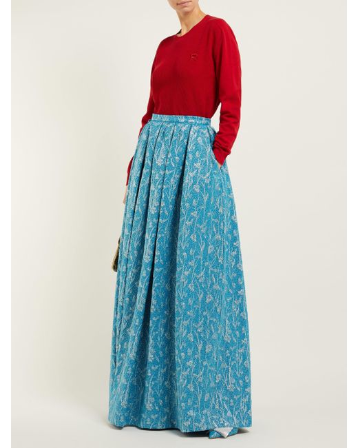 brocade maxi skirt