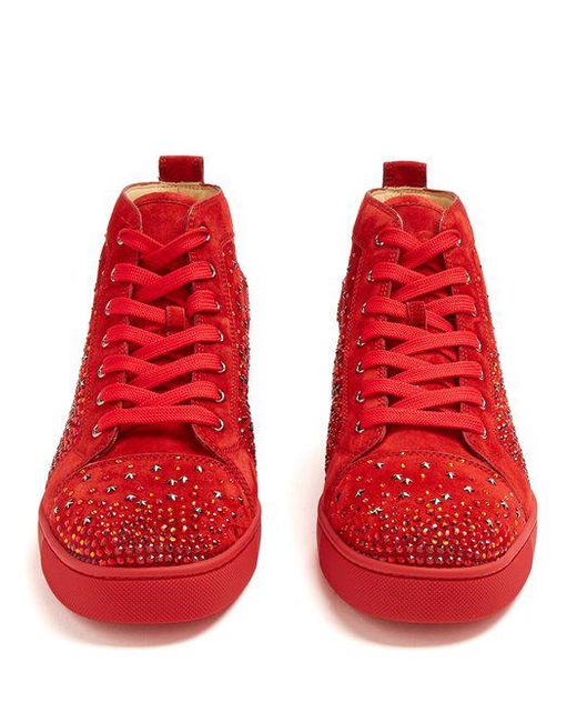 Red bottom high top hotsell sneakers