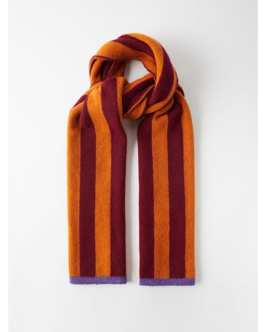 Écharpe en laine Two Stripe Paul Smith pour homme en coloris Orange | Lyst