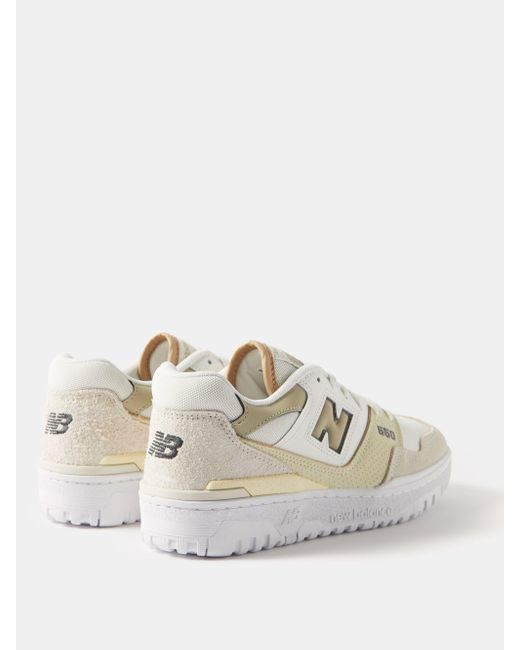 New Balance 550 Suede, Leather And Mesh Trainers in White Lyst