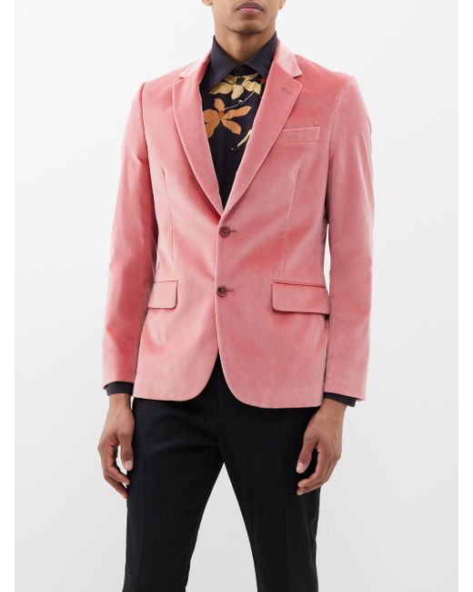 Paul Smith Soho Cotton-velvet Suit Jacket in Pink for Men | Lyst Canada